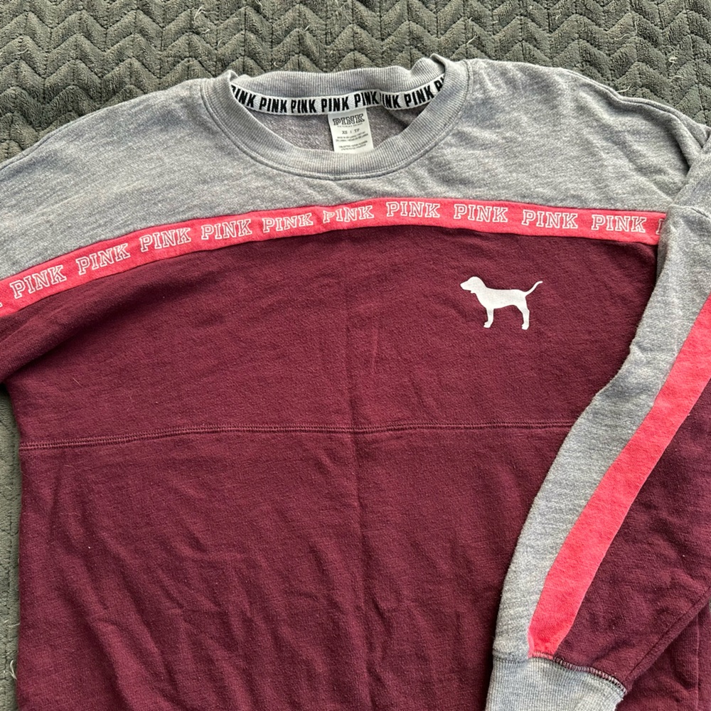 Pink! | long sleeve varsity top - Picture 2 of 5